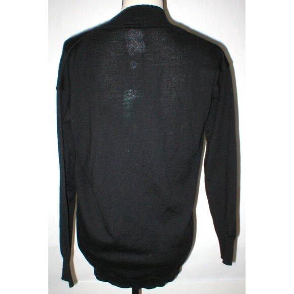 New NWT Designer Wool Sweater 44 Italy Womens 8 Zinco Black Kangaroo Pocket M - Picture 2 of 12